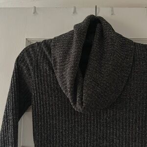 Aqua cowl neck sweater dress - S - Dark Grey
